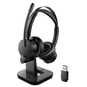 Soothielec KH156M Wireless Headset w Mic Bluetooth USB Dongle Noise Canceling